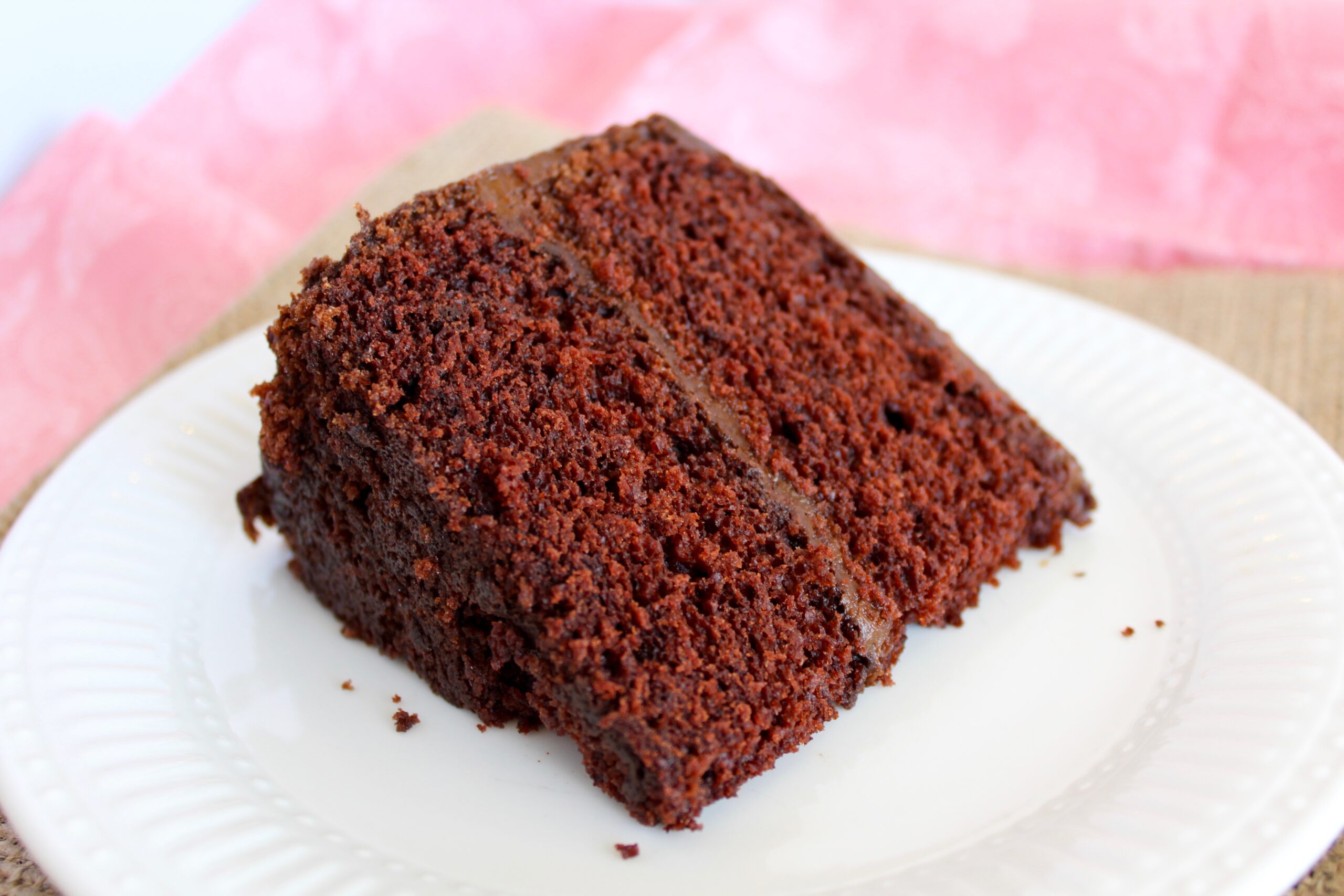 Double Layer Chocolate Cake with Chocolate Avocado Frosting