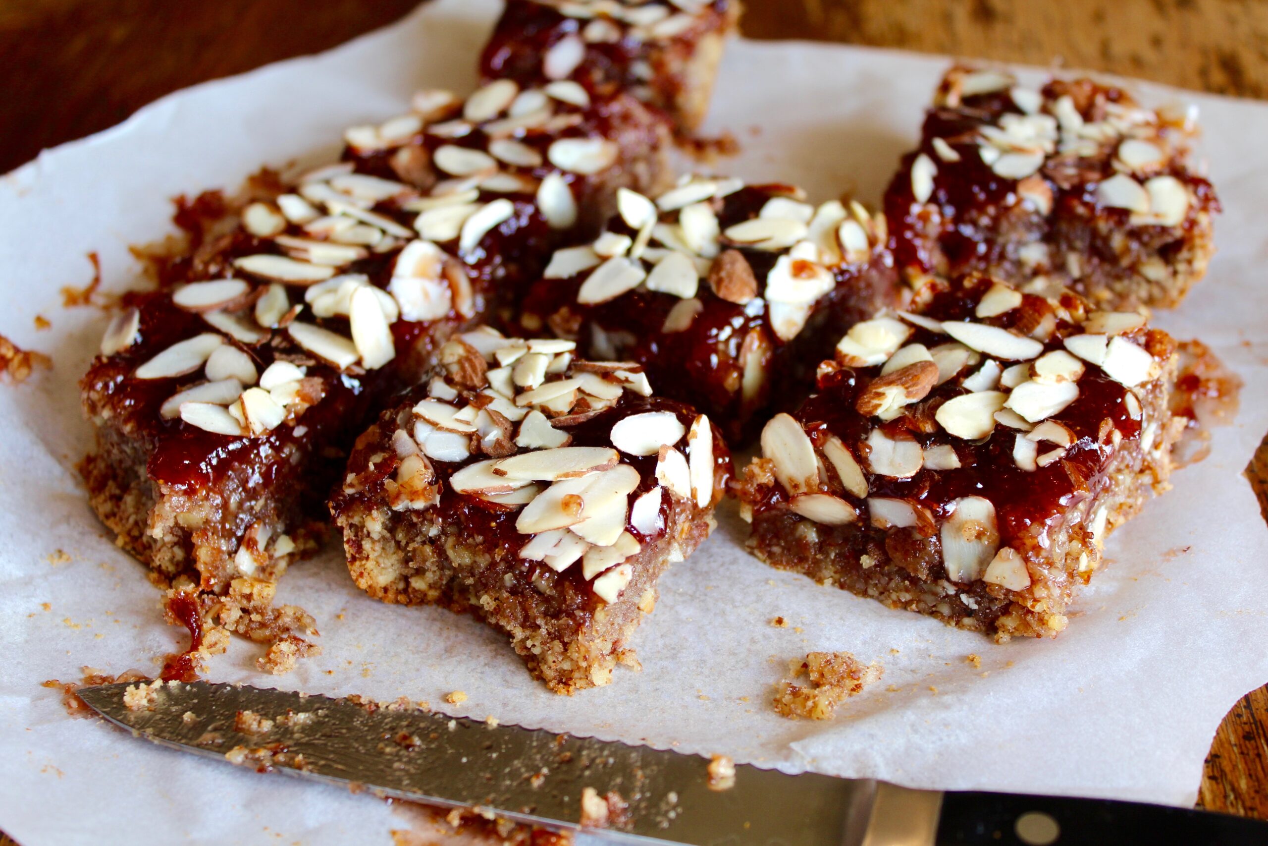 Gluten-free Vegan Strawberry Almond Bars