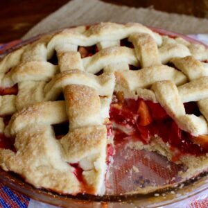 Vegan Strawberry Peach Pie