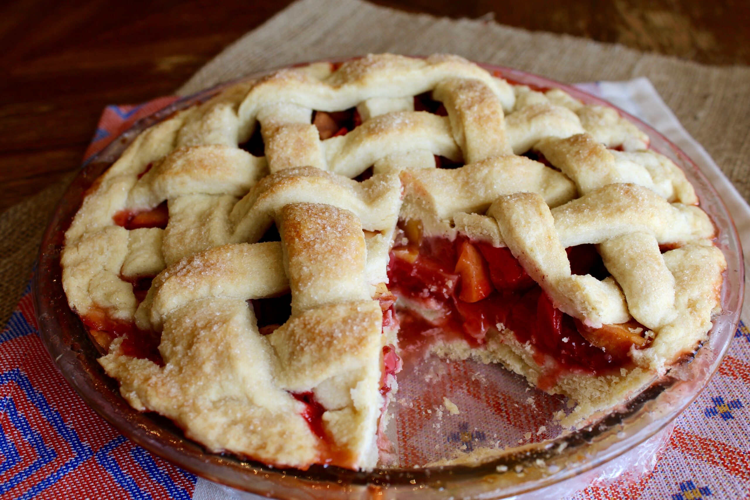 Vegan Strawberry Peach Pie