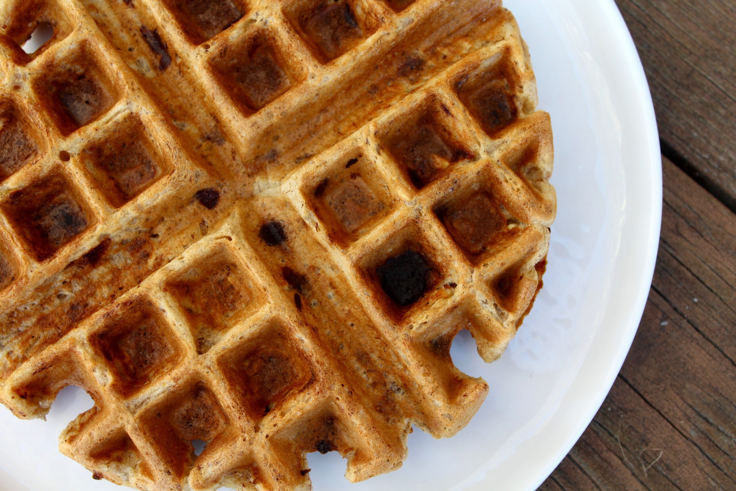 Chocolate Chip Banana Bread Waffles