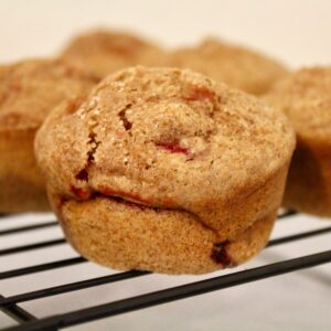 Healthy Whole Wheat Strawberry Muffins