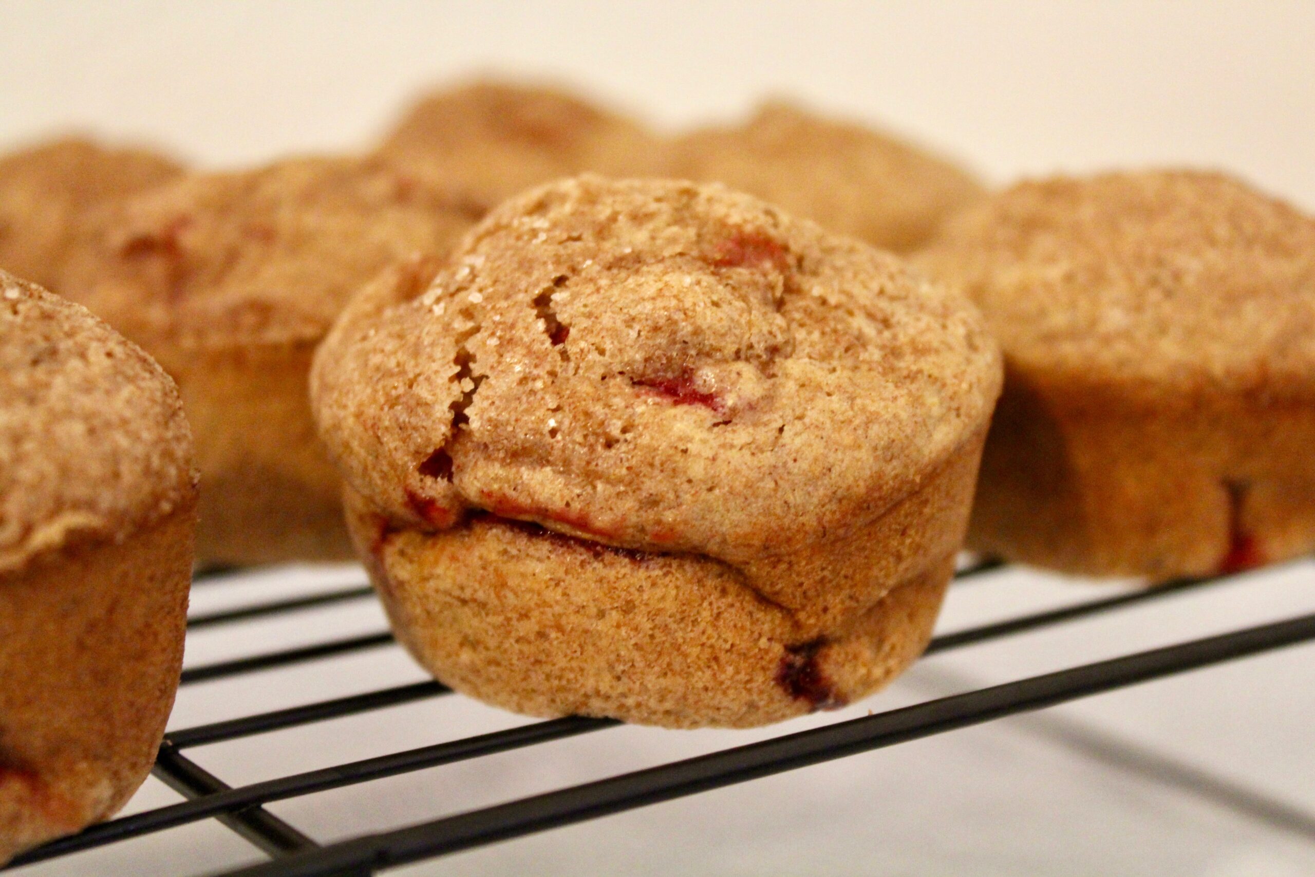 Healthy Whole Wheat Strawberry Muffins