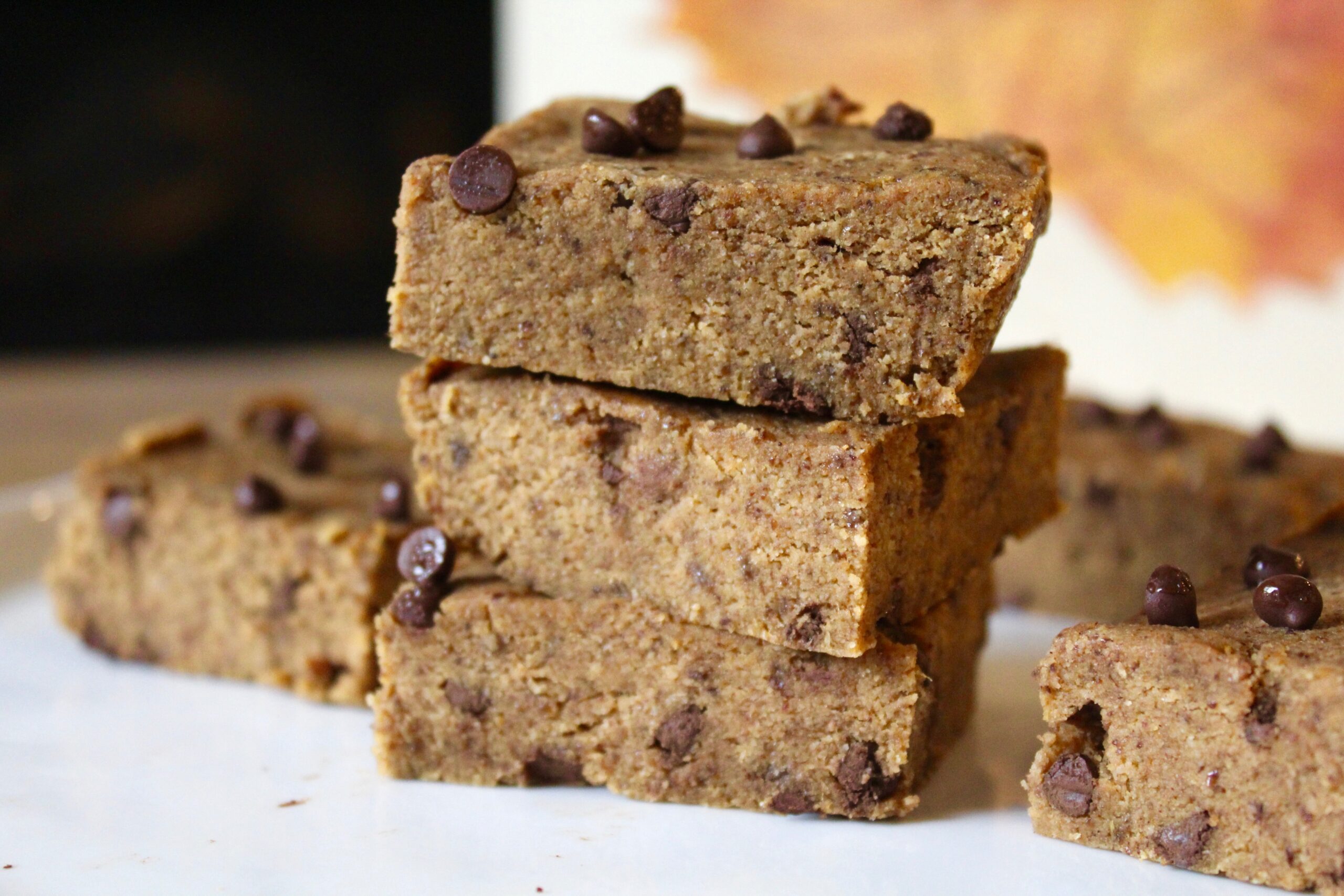 Coconut Flour Pumpkin Chocolate Chip Bars