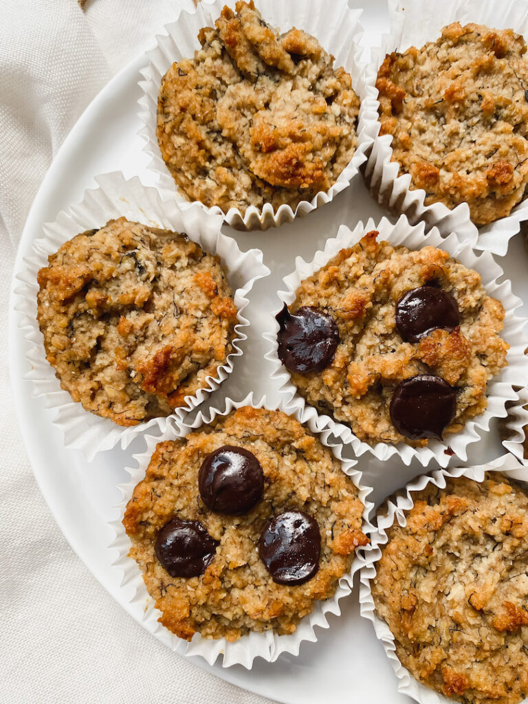 overview shot of muffins