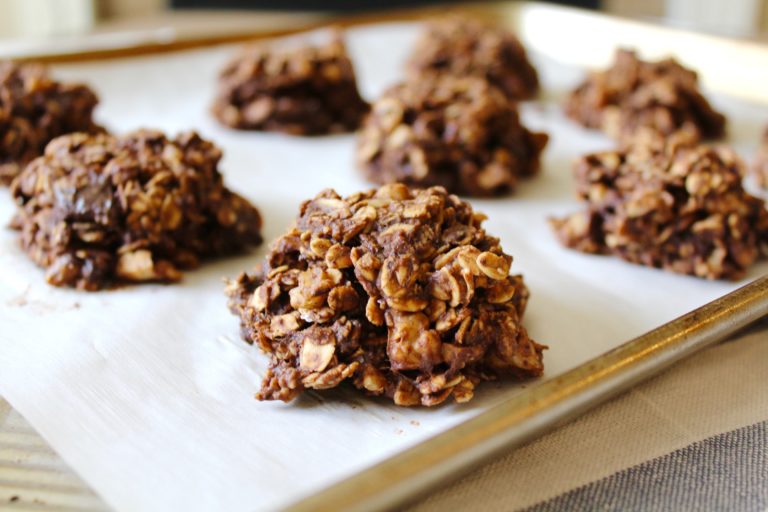 Double Chocolate Oatmeal Banana Walnut Breakfast Cookies