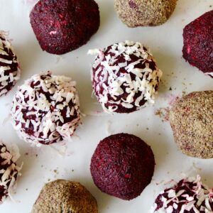 Almond Beet Coconut Energy Balls