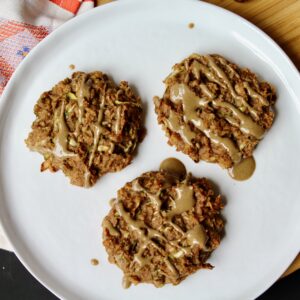 Zucchini Tahini Oat Breakfast Cookies