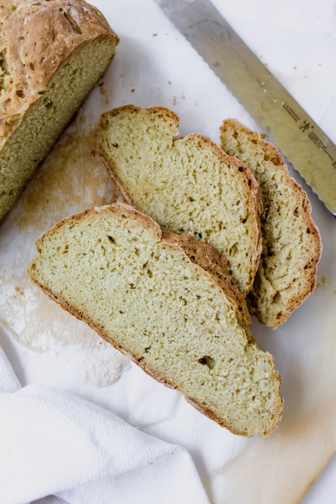 picture of slices of Irish soda bread on top of each other