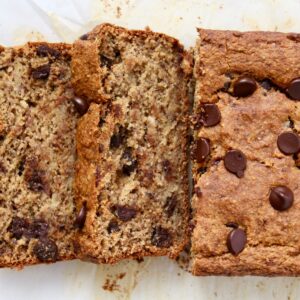 Healthy Chocolate Chip Banana Bread (vegan, gf)