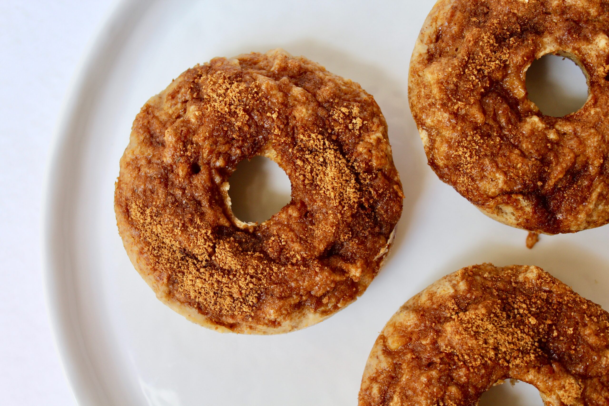 Healthy Cinnamon Sugar Banana Bread Donuts (vegan, gf)