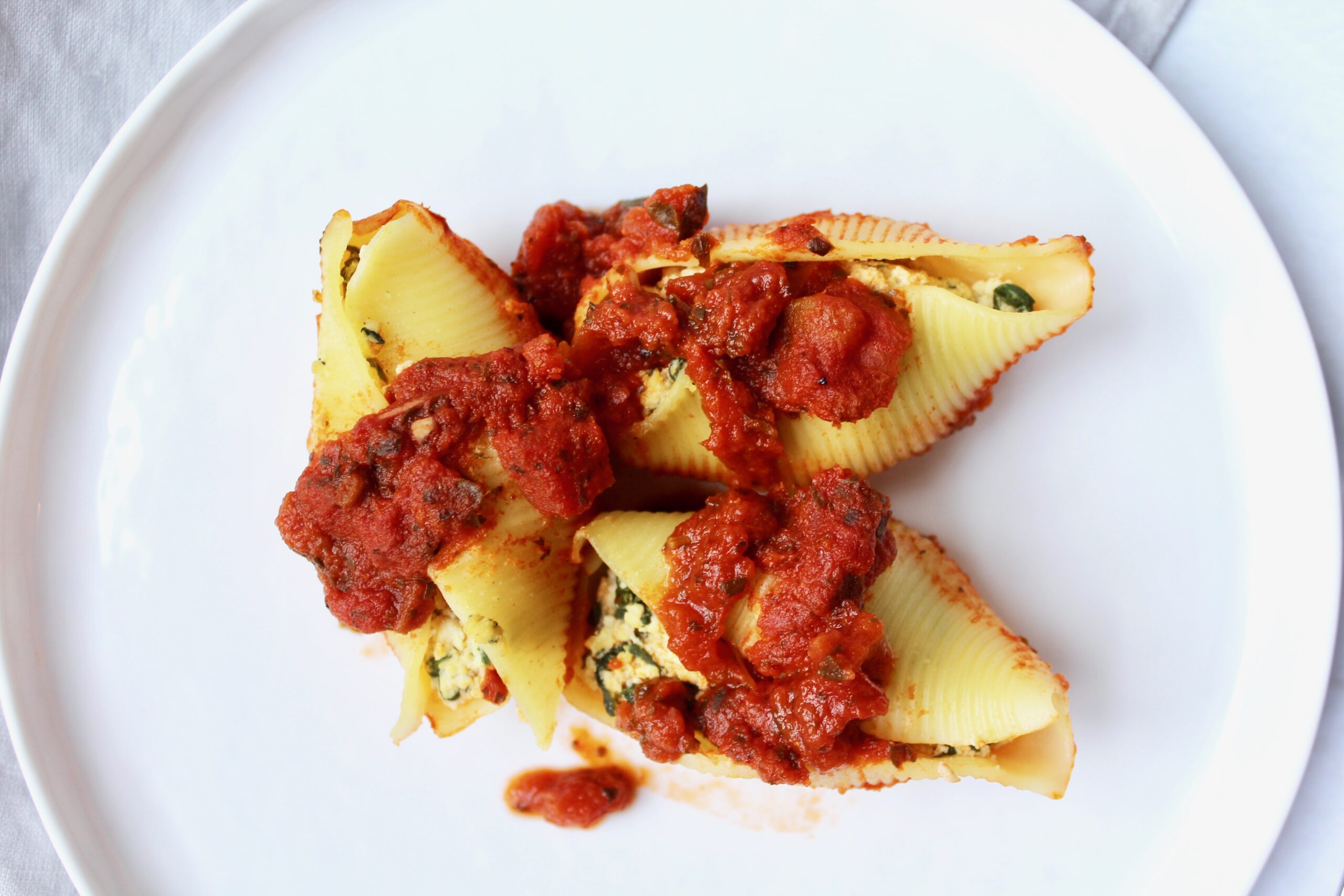 Vegan Tofu Ricotta Stuffed Shells