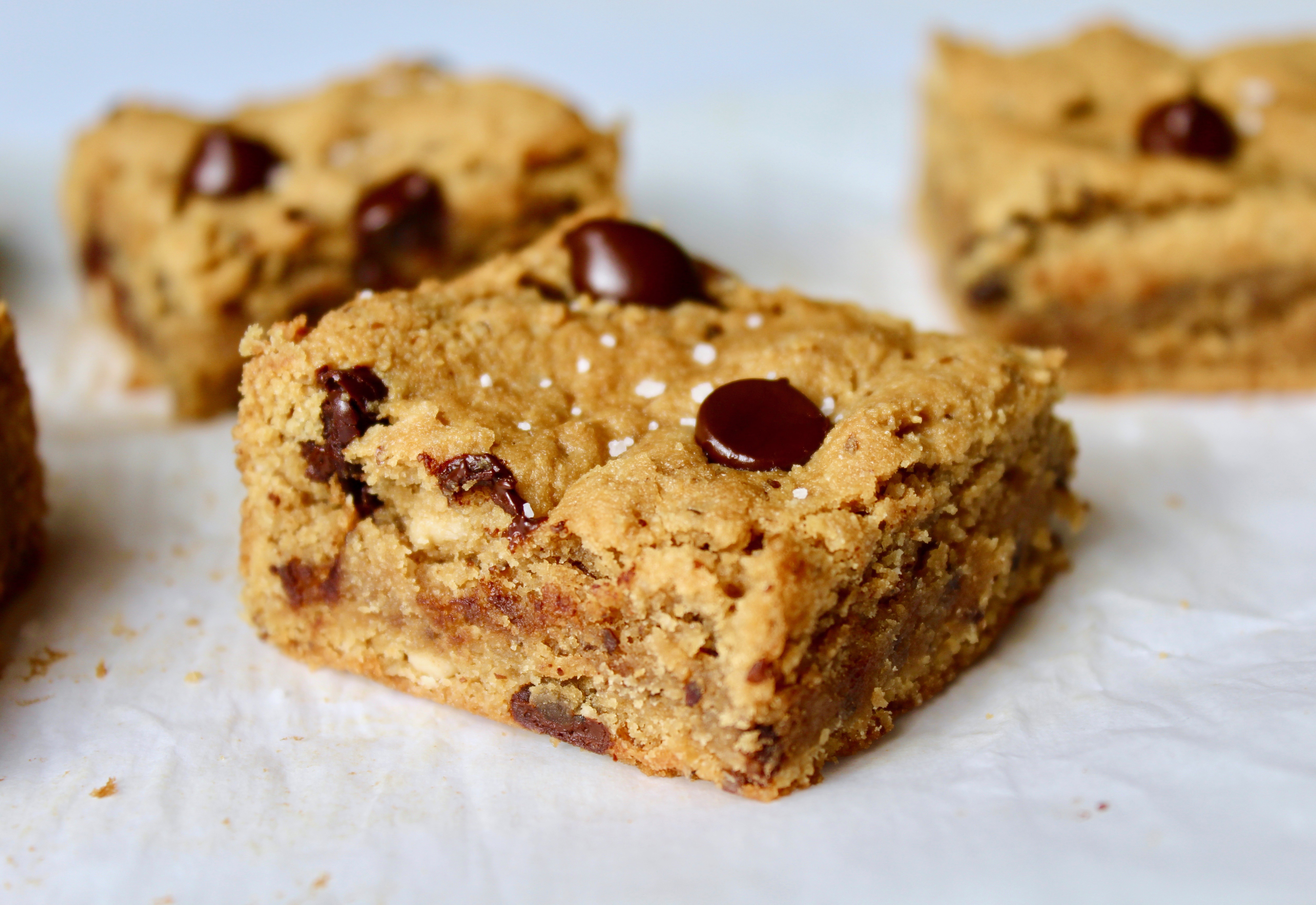 Favorite Tahini Chocolate Chip Blondies