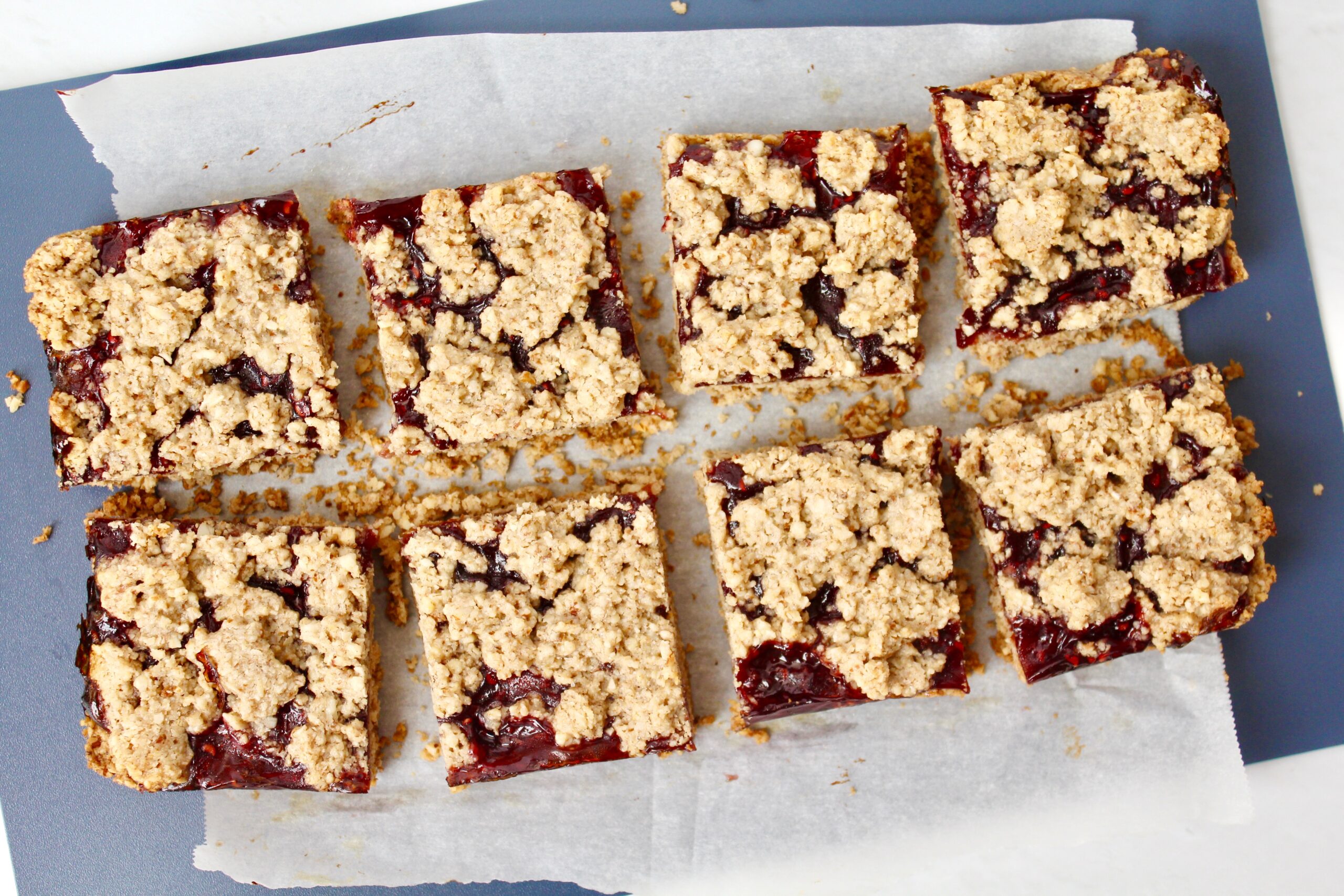 Simple Raspberry Crumble Bars