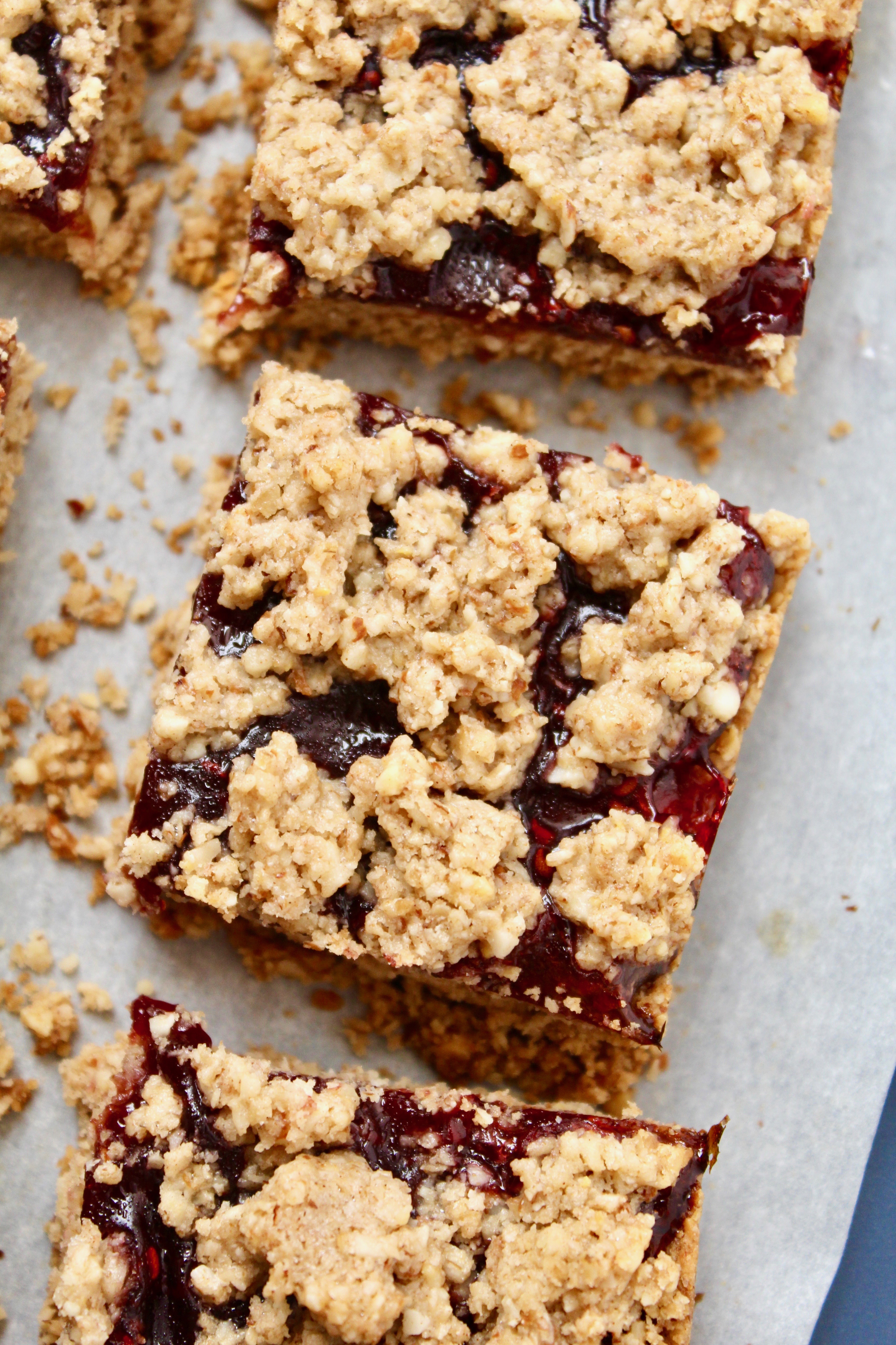 Simple Raspberry Crumble Bars