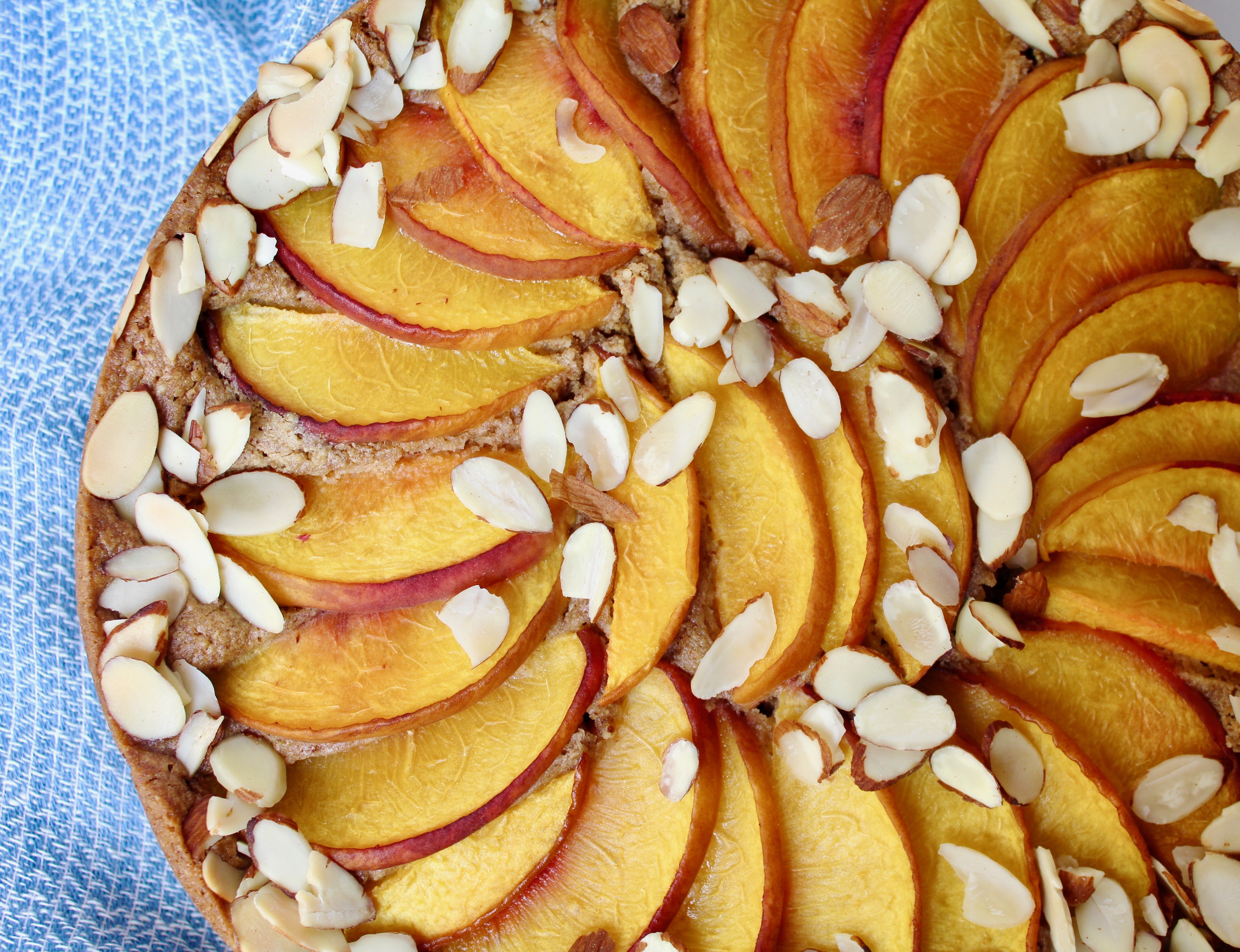 Peach Almond Cake (vegan, gf)