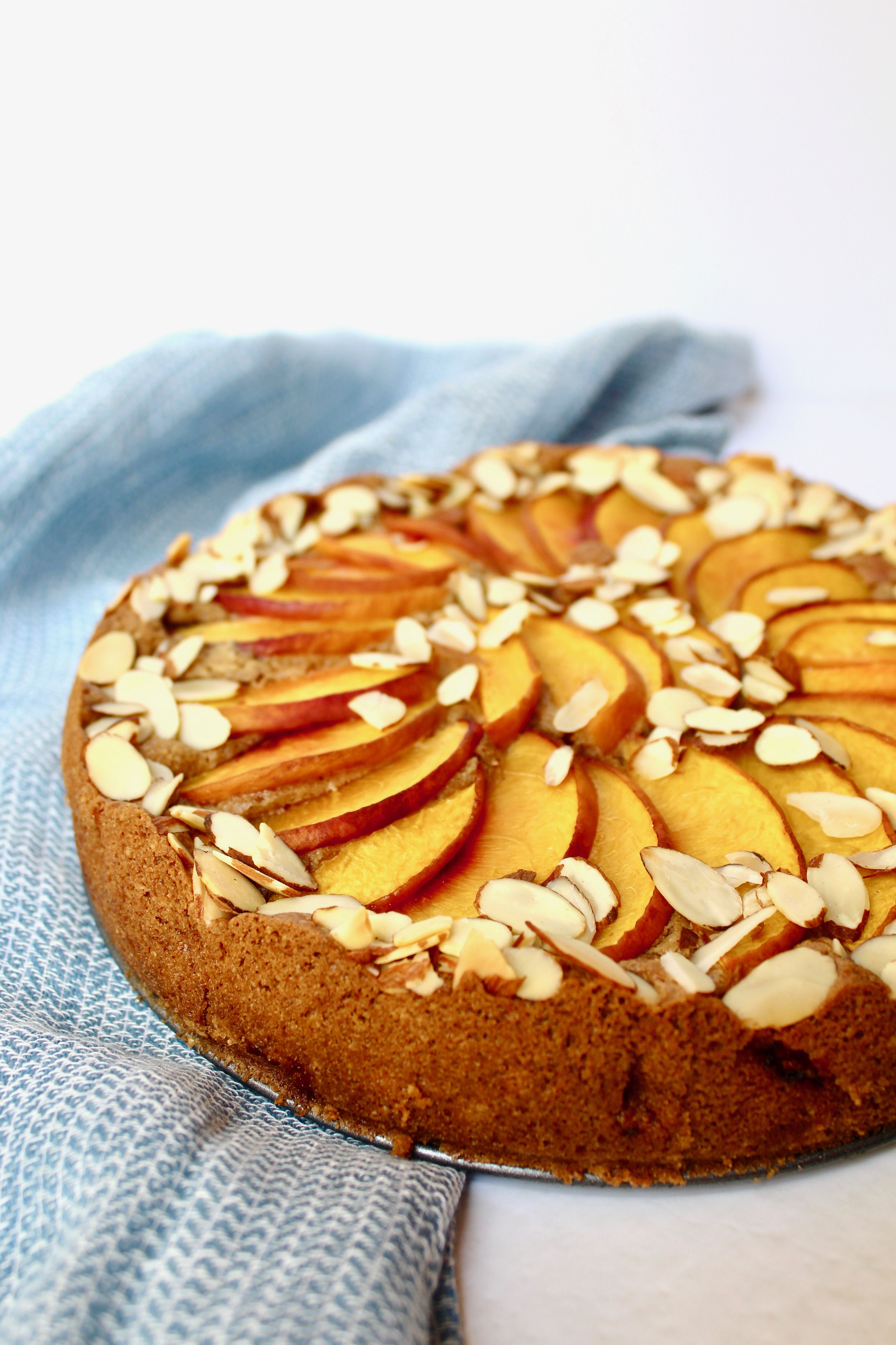 Peach Almond Cake (vegan, gf)