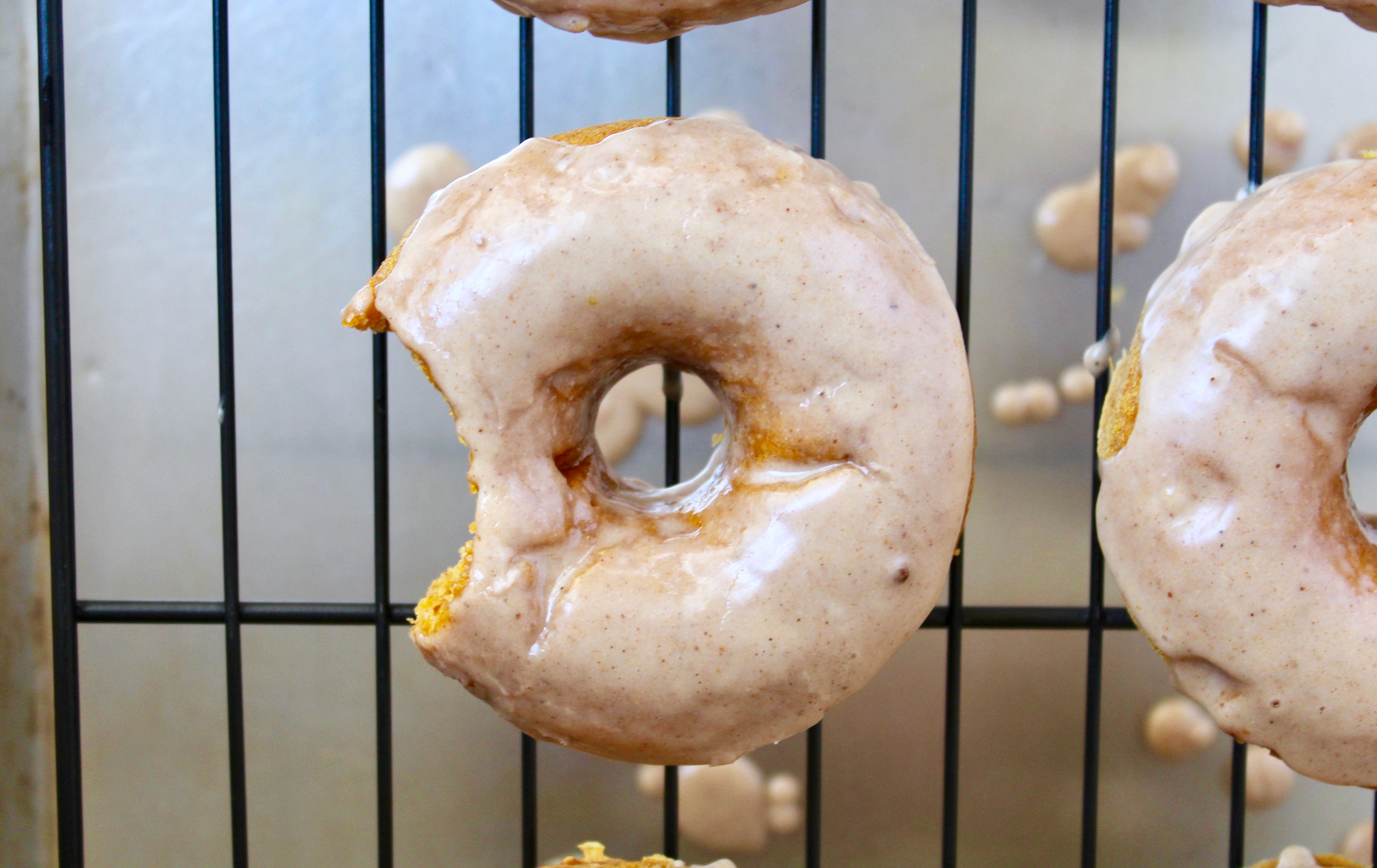 Vegan Pumpkin Donuts with Maple Pumpkin Spice Glaze