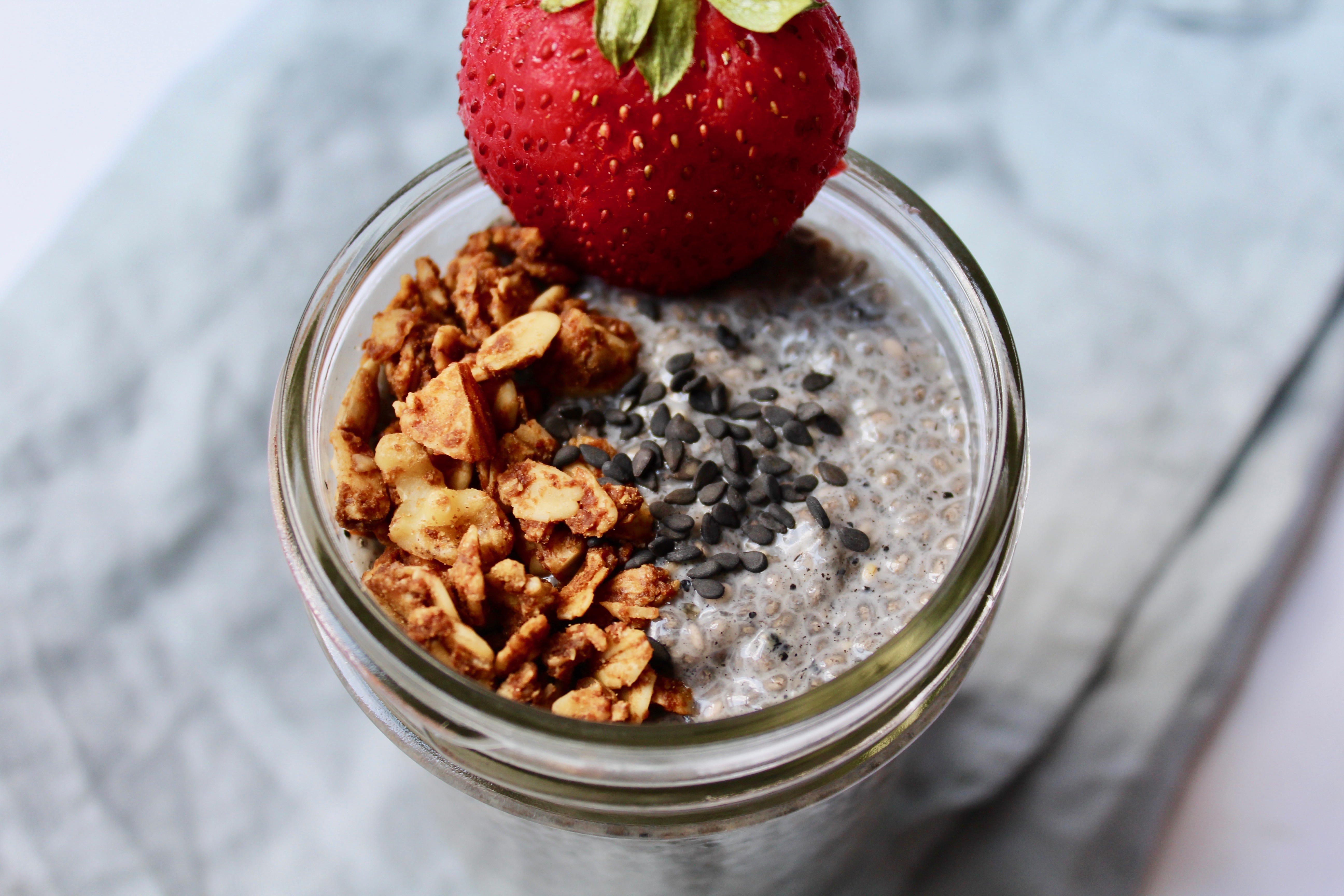 Black Sesame Chia Seed Pudding