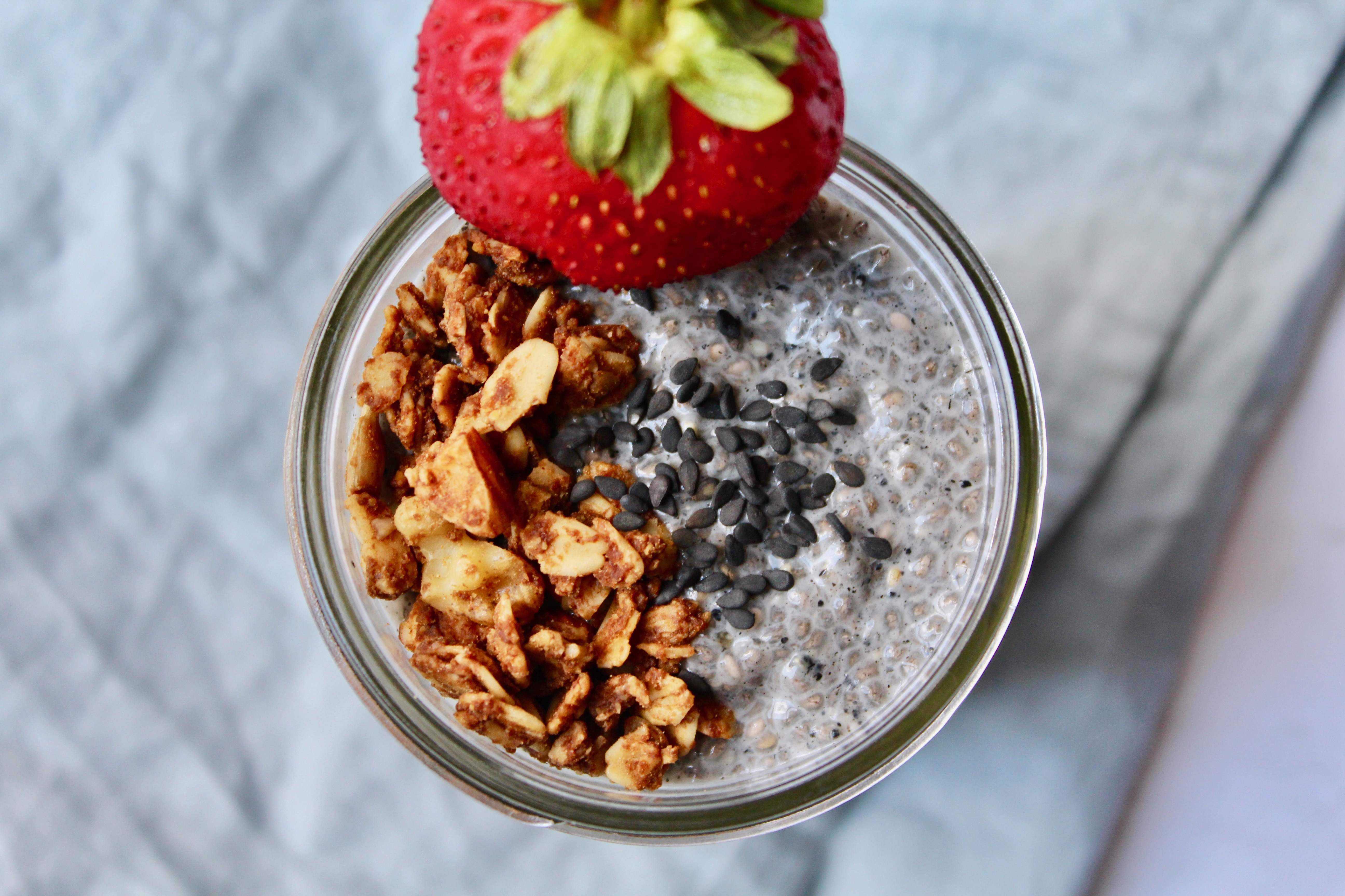 Black Sesame Chia Seed Pudding