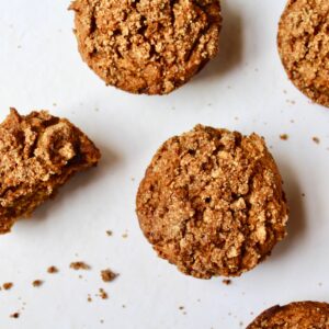 Healthy Pumpkin Crumb Muffins (vegan, gf)