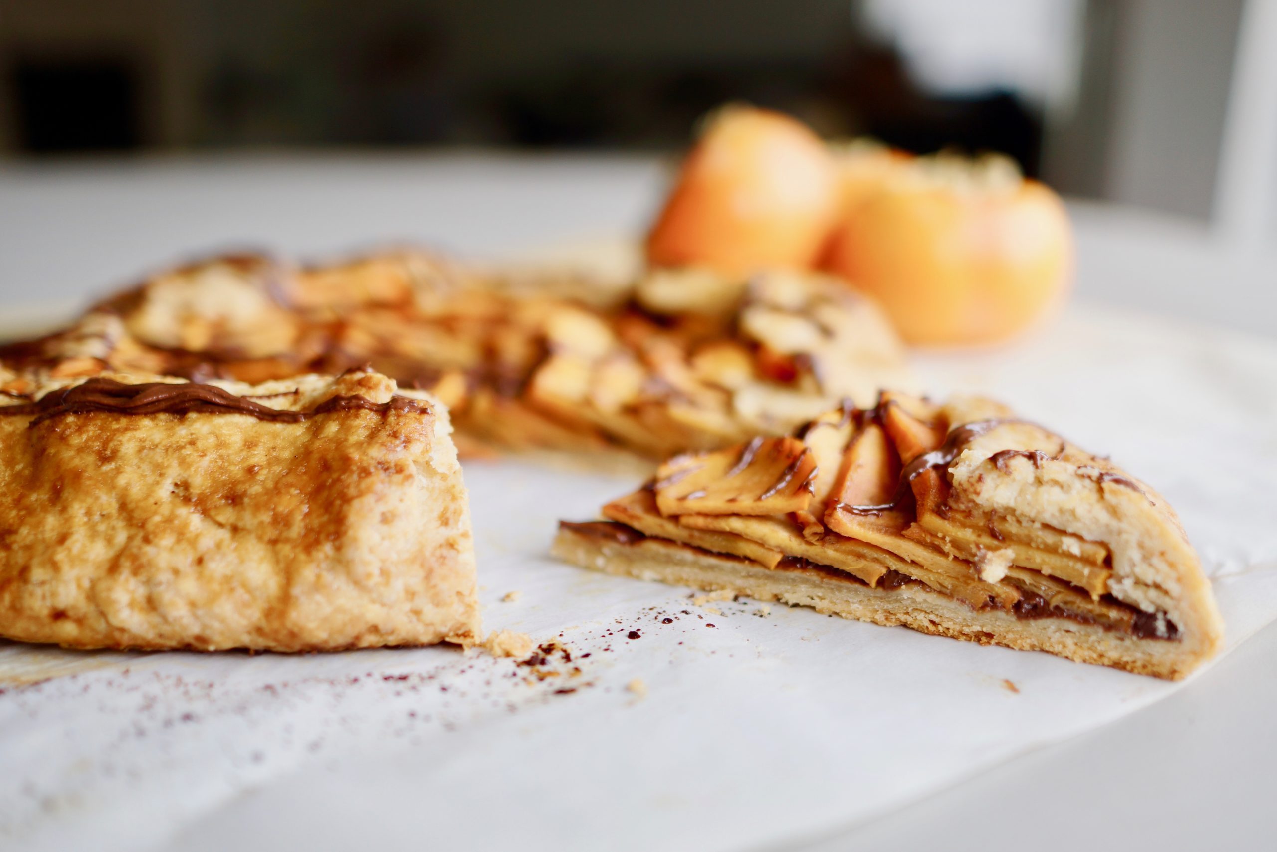 Vegan Persimmon Nutella Galette