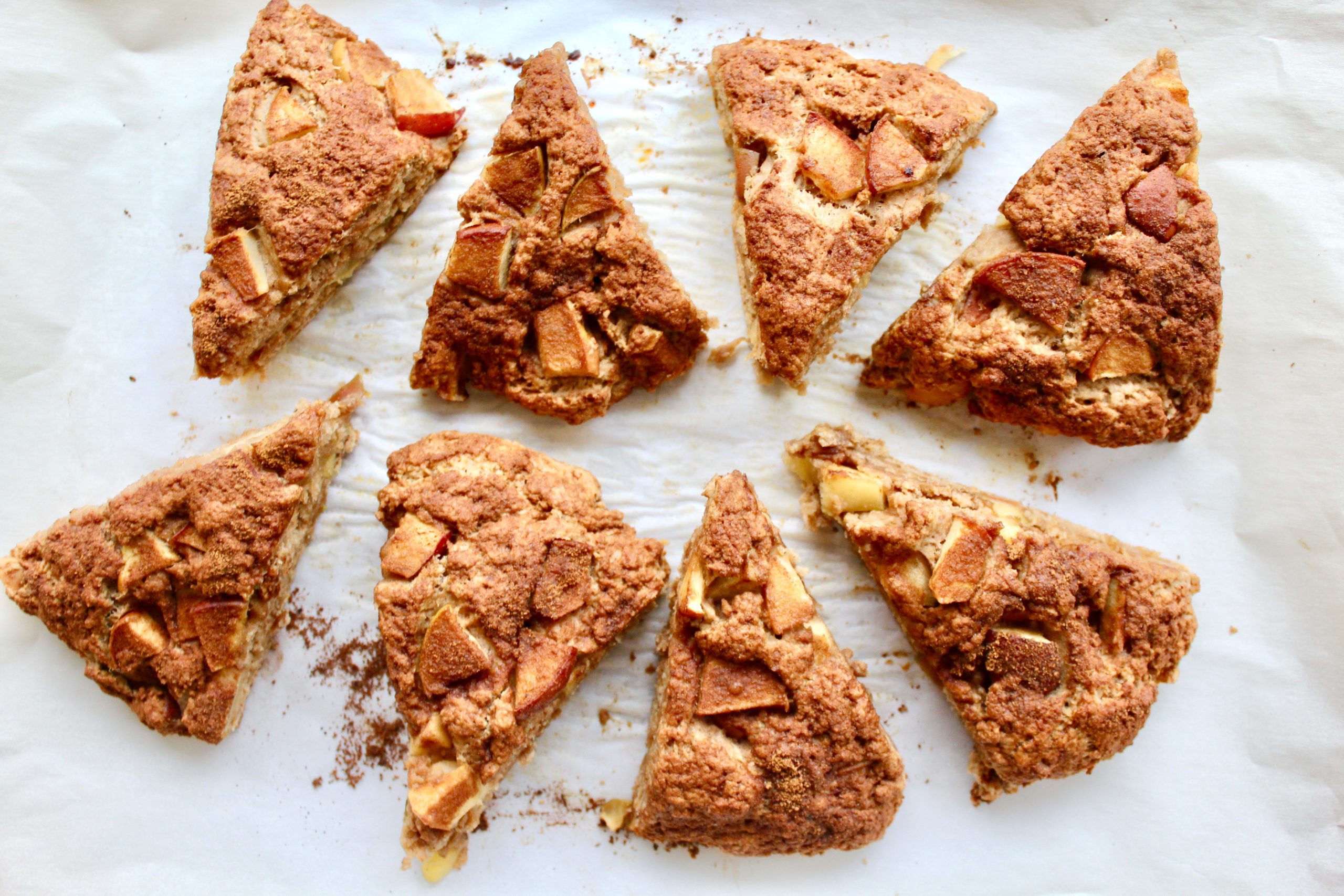 Healthy Apple Cinnamon scones (vegan, oil-free)