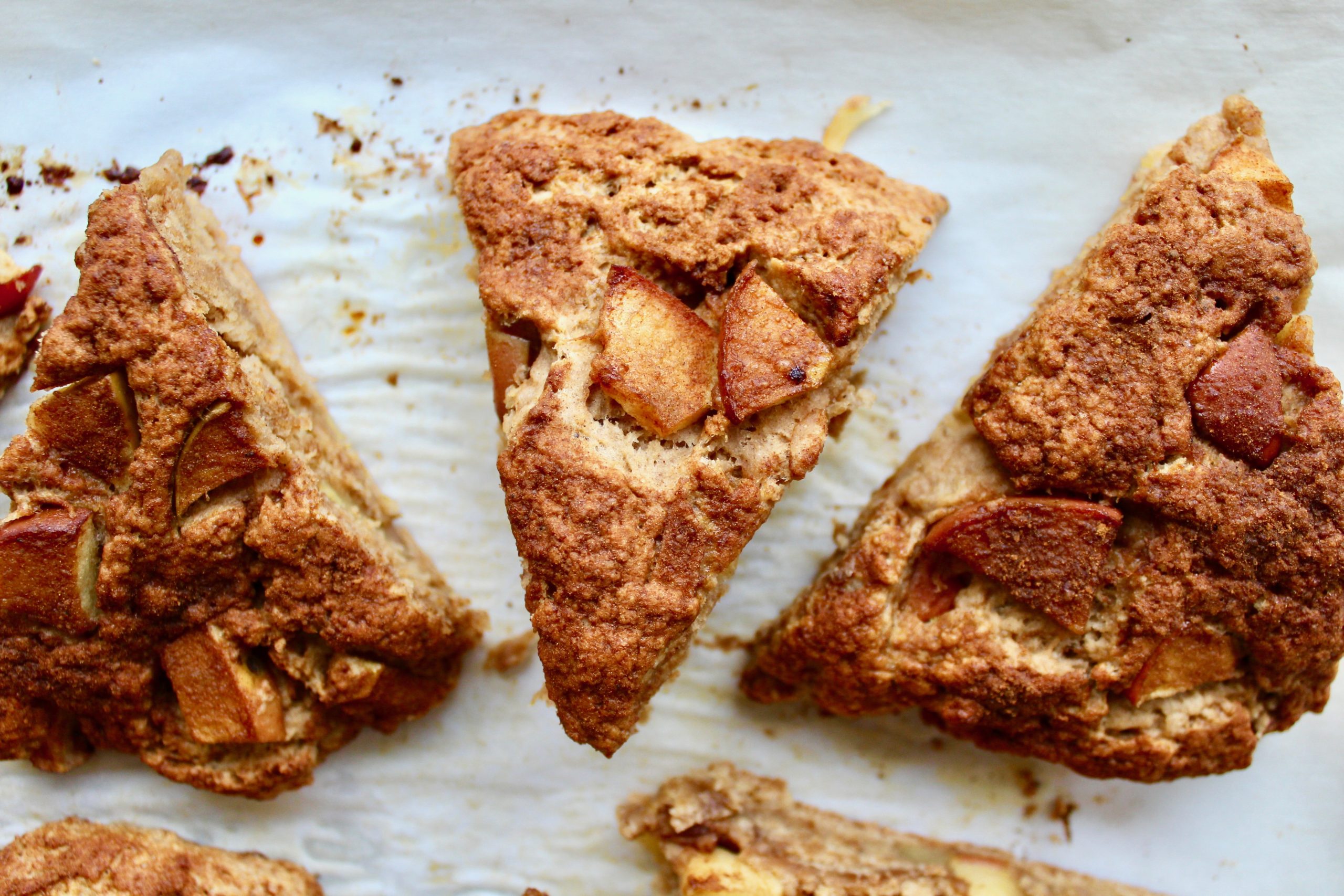 Healthy Apple Cinnamon scones (vegan, oil-free)