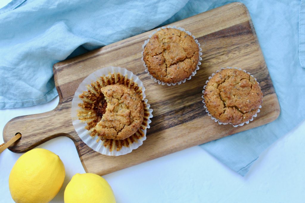 Healthy Lemon Chia Seed Muffins (vegan, paleo, gluten-free)