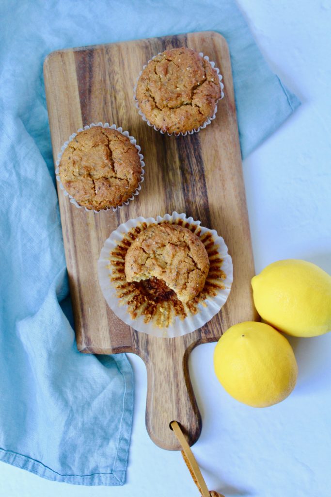 Healthy Lemon Chia Seed Muffins (vegan, paleo, gluten-free)