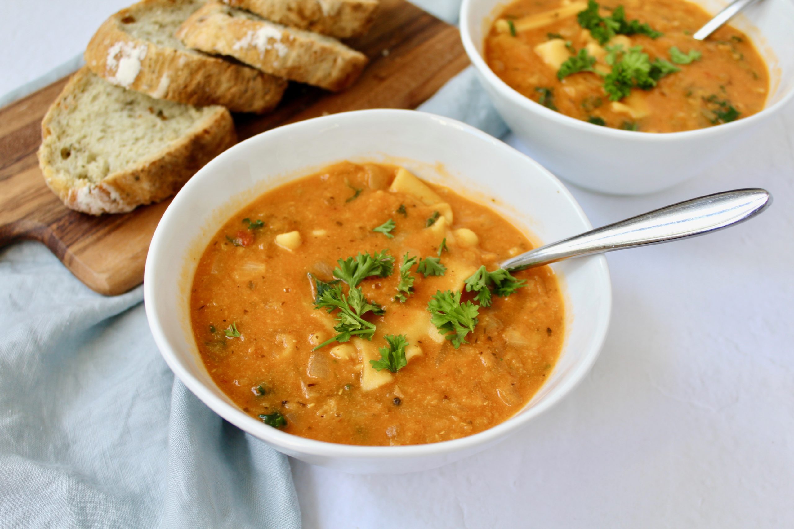 Easy Instant Pot Vegan Lasagna Soup (stove-top friendly)