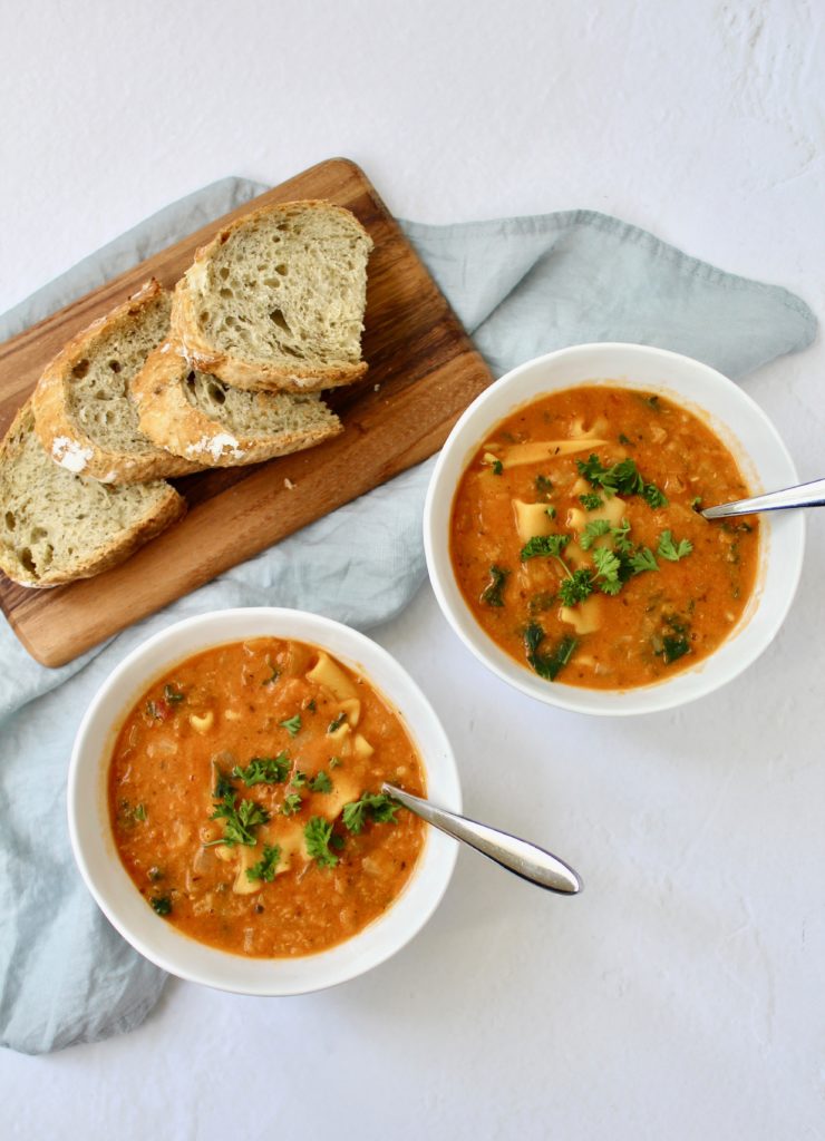 Easy Instant Pot Vegan Lasagna Soup (stove-top friendly)