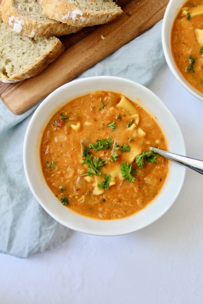 Easy Instant Pot Vegan Lasagna Soup (stove-top friendly)