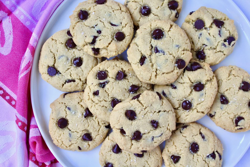 Salted Olive Oil Chocolate Chip Cookies (vegan, gluten-free, paleo) 