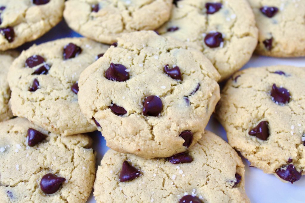 Salted Olive Oil Chocolate Chip Cookies (vegan, gluten-free, paleo) 