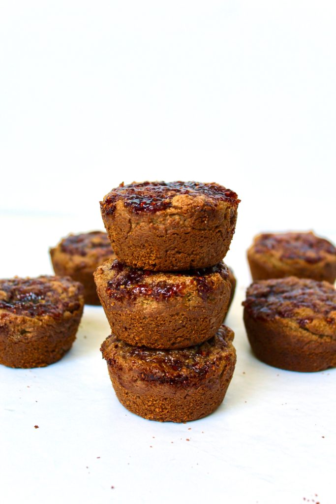 Cinnamon Sunbutter and Jelly Muffins (vegan, gluten-free, grain-free, nut free, oil-free)