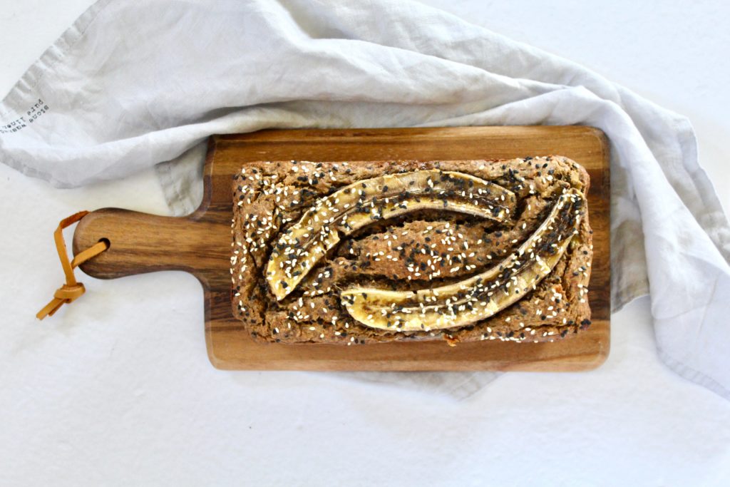 Tahini Flax Banana Bread (vegan, oil-free, refined sugar free)