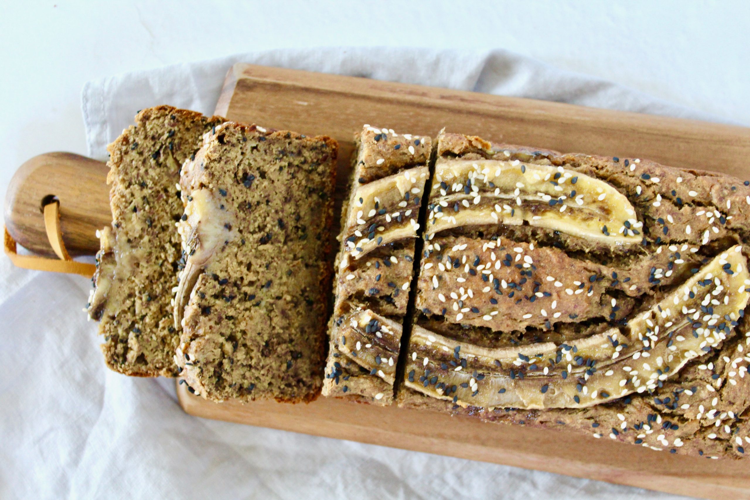 Tahini Flax Banana Bread (vegan, oil-free, refined sugar free)