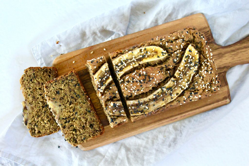 Tahini Flax Banana Bread (vegan, oil-free, refined sugar free)