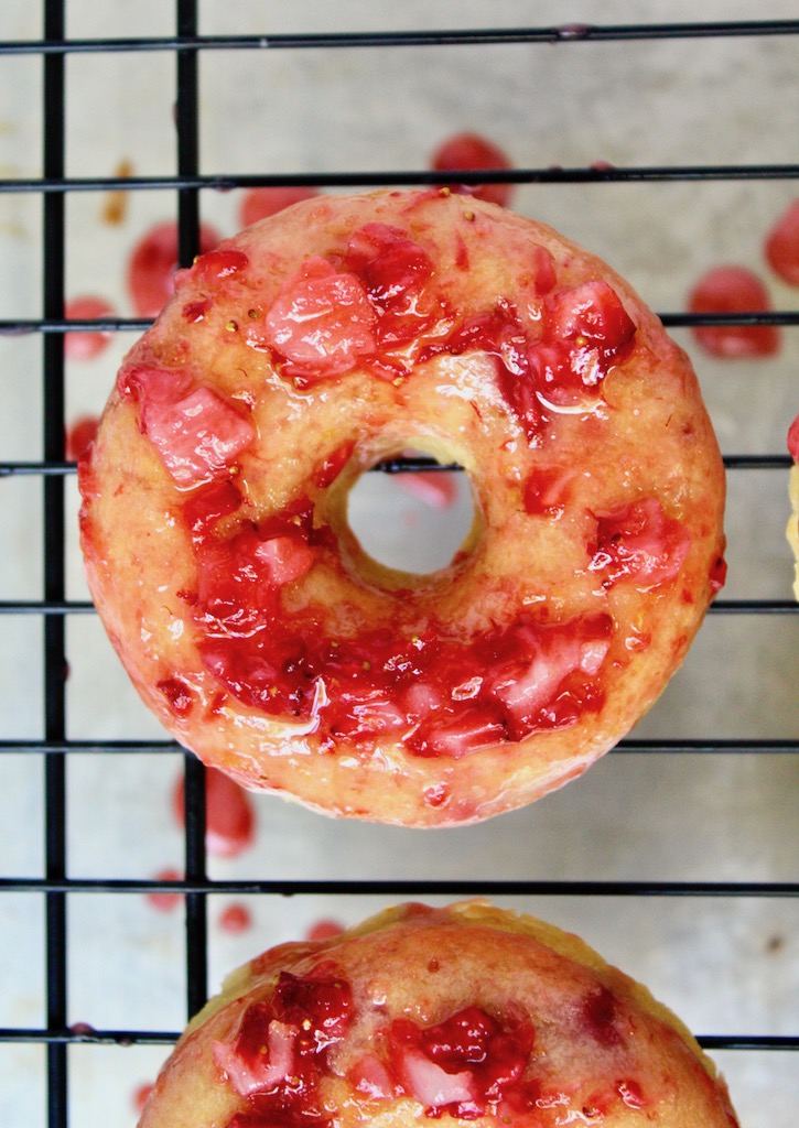 Vegan Strawberry Lemonade Donuts (gluten-free friendly)