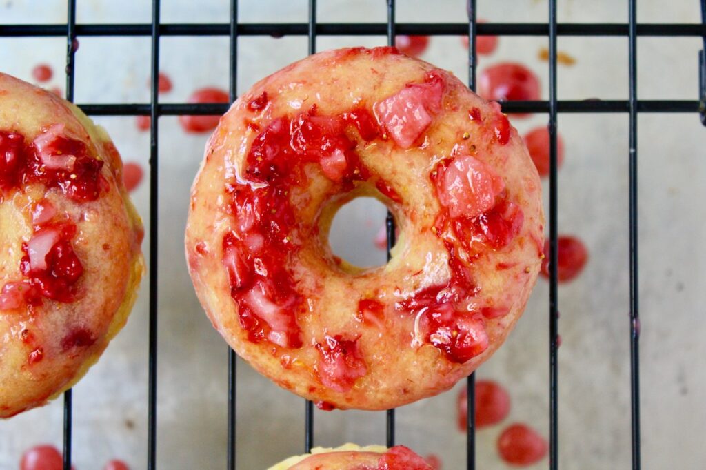 Vegan Strawberry Lemonade Donuts (gluten-free friendly)