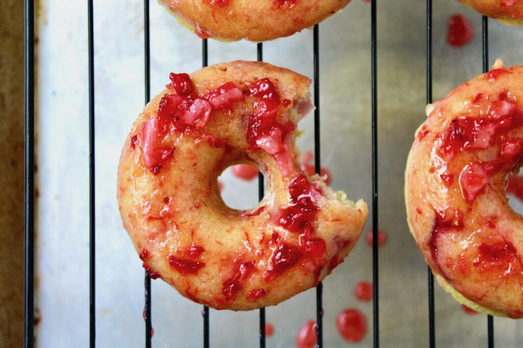 Vegan Strawberry Lemonade Donuts (gluten-free friendly)