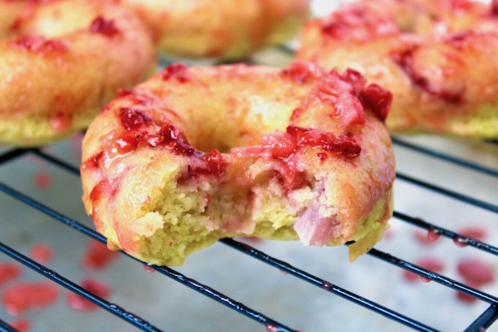 Vegan Strawberry Lemonade Donuts (gluten-free friendly)