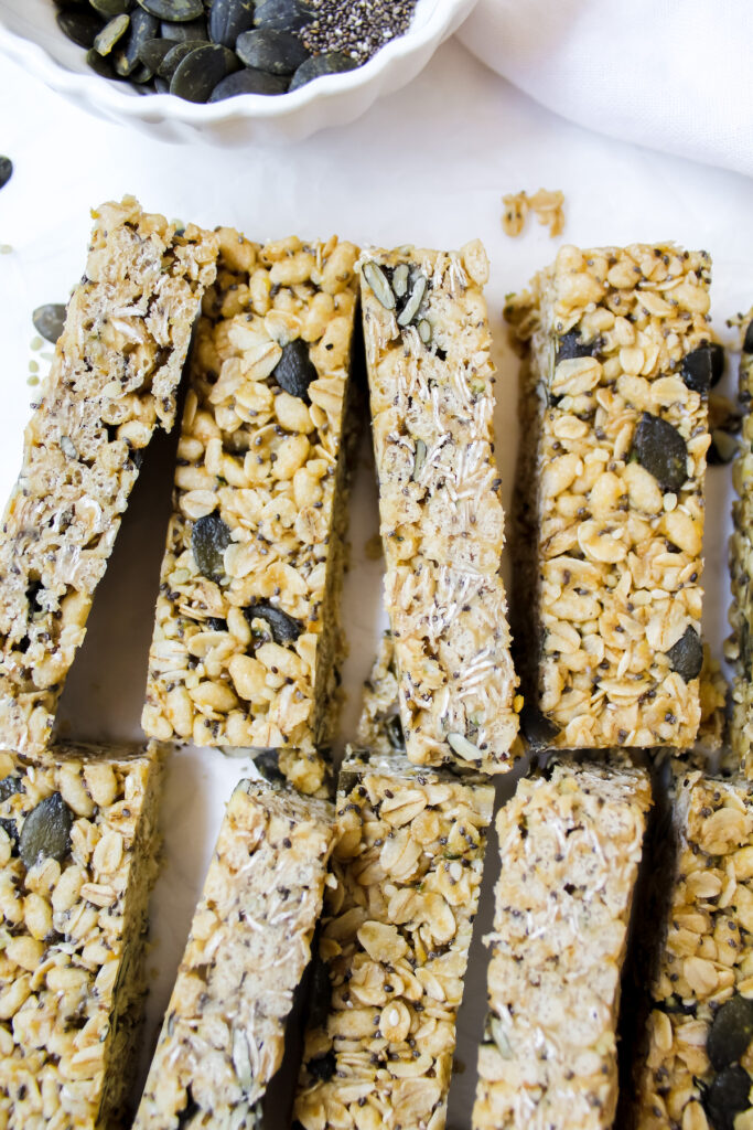 close up of granola bars 