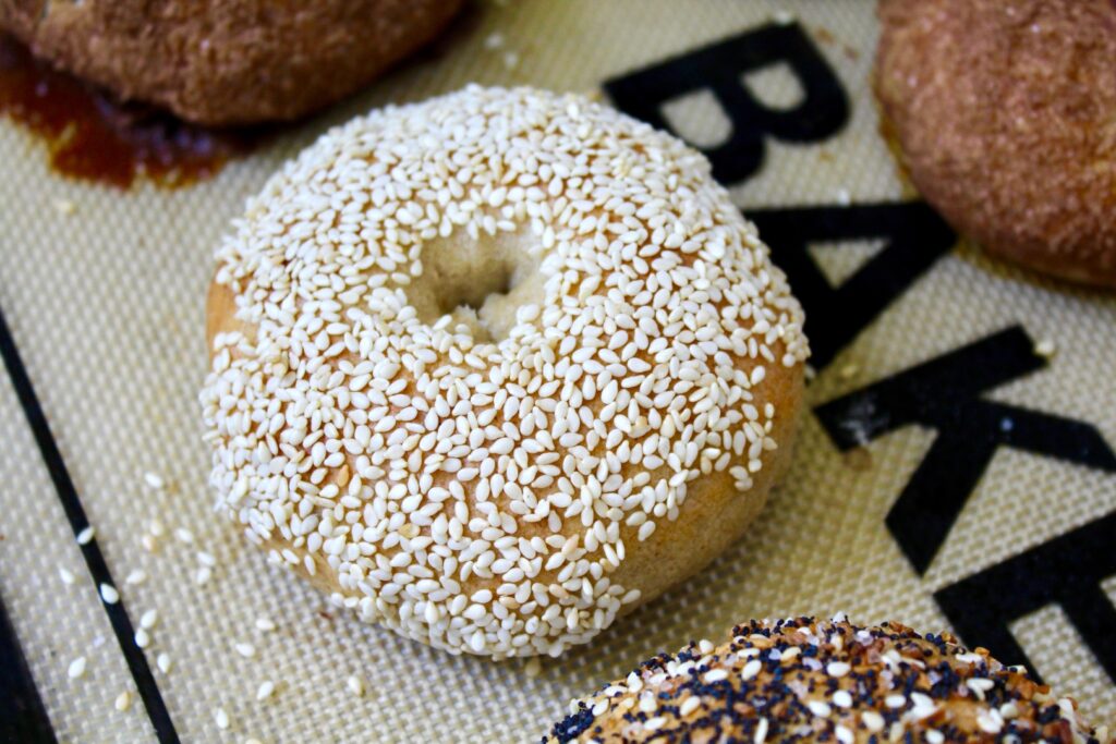 Homemade Sourdough Bagels (vegan)