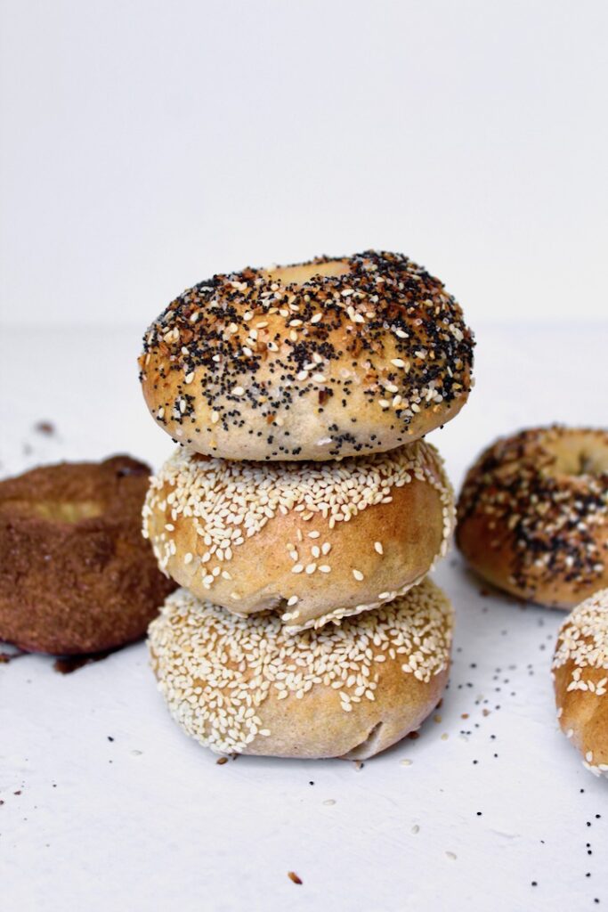 Homemade Sourdough Bagels (vegan)