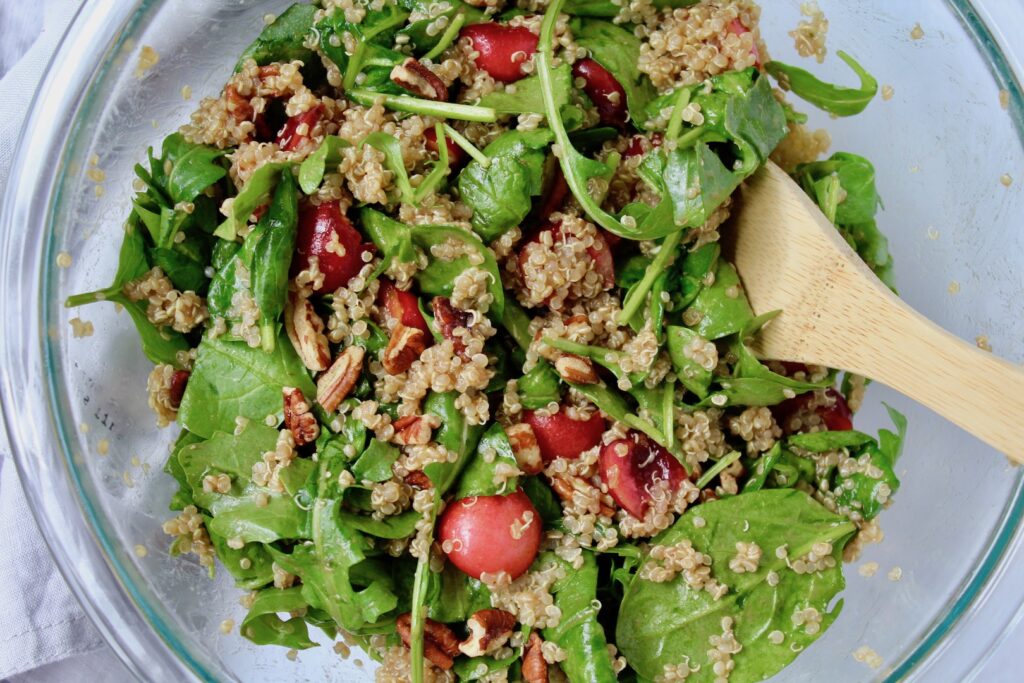 Simple Cherry Quinoa Salad with Balsamic Dressing (vegan, gluten-free)