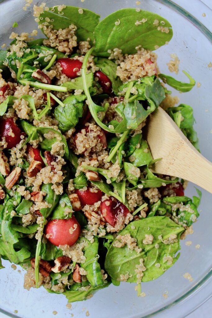 Simple Cherry Quinoa Salad with Balsamic Dressing (vegan, gluten-free)