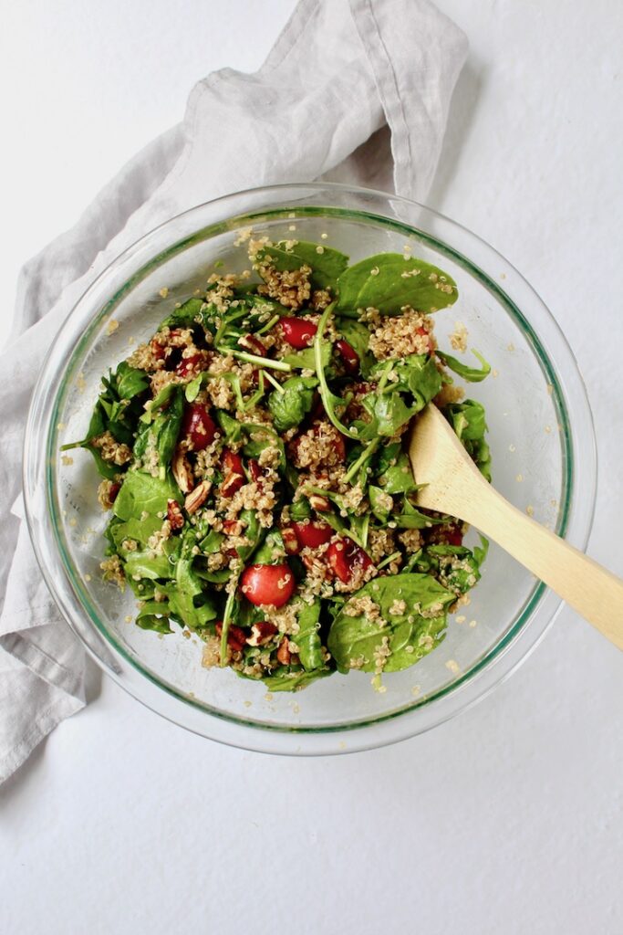 Simple Cherry Quinoa Salad with Balsamic Dressing (vegan, gluten-free)