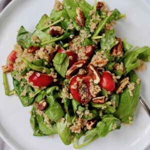 Simple Cherry Quinoa Salad with Balsamic Dressing (vegan, gluten-free)